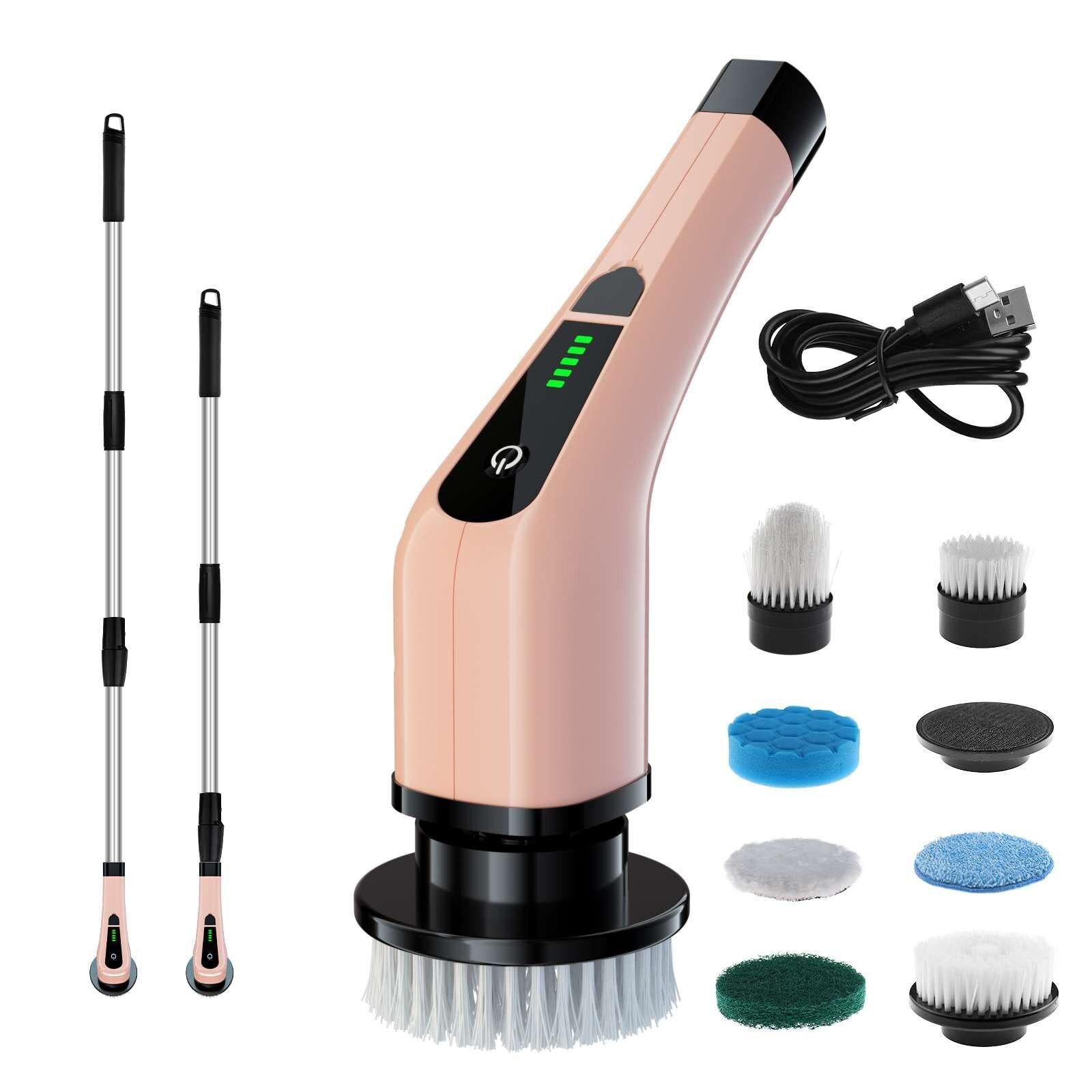 8-in-1 Electric Cleaning Brush Multi-functional Household Kitchen Bathroom Dedicated Mute Handheld Strong Cleaning Brush